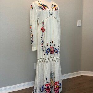 Farm Rio Maxi Dress with Stitching Detail